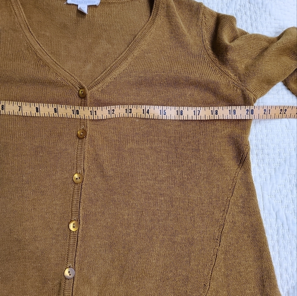 Eileen Fisher Organic Linen Knit Cardigan Size SP - Picture 9 of 11
